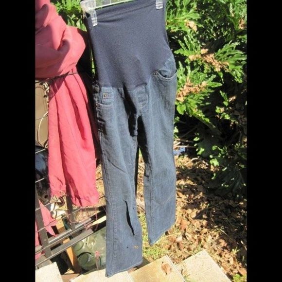 Spandex Belly Band Liz Lange Maternity Target XS 2 Blue Jean Pregnancy Pants - Picture 9 of 16